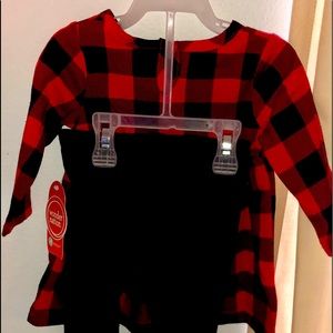 Baby girl CHRISTMAS HOLIDAY 2 piece outfit 3-6 months NWT